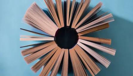 Circular image of books 
