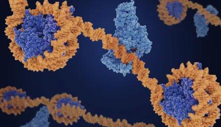 Computer image of biological molecules