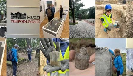 A collage of photographs from Gill Carrs trip to Warsaw 