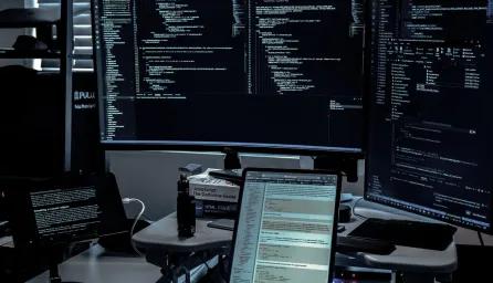 computers and data on screens 