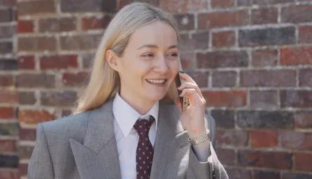 kristina on the phone 