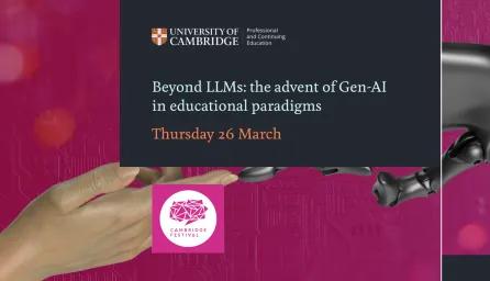Cambridge Festival event image: Beyond LLMs