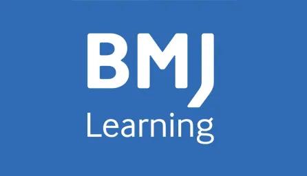 BMJ Learning logo on blue background