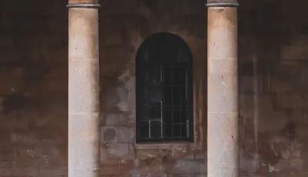 Old building with two pillars