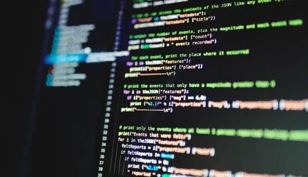 Programming code on a screen