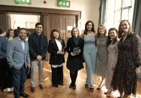 Group of students looking celebratory