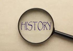 magnifying glass with the word 'History' written in the middle