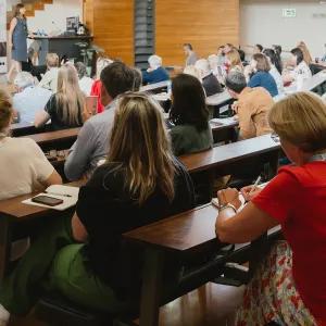 Students in a summer programme lecture.