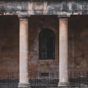 Old building with two pillars
