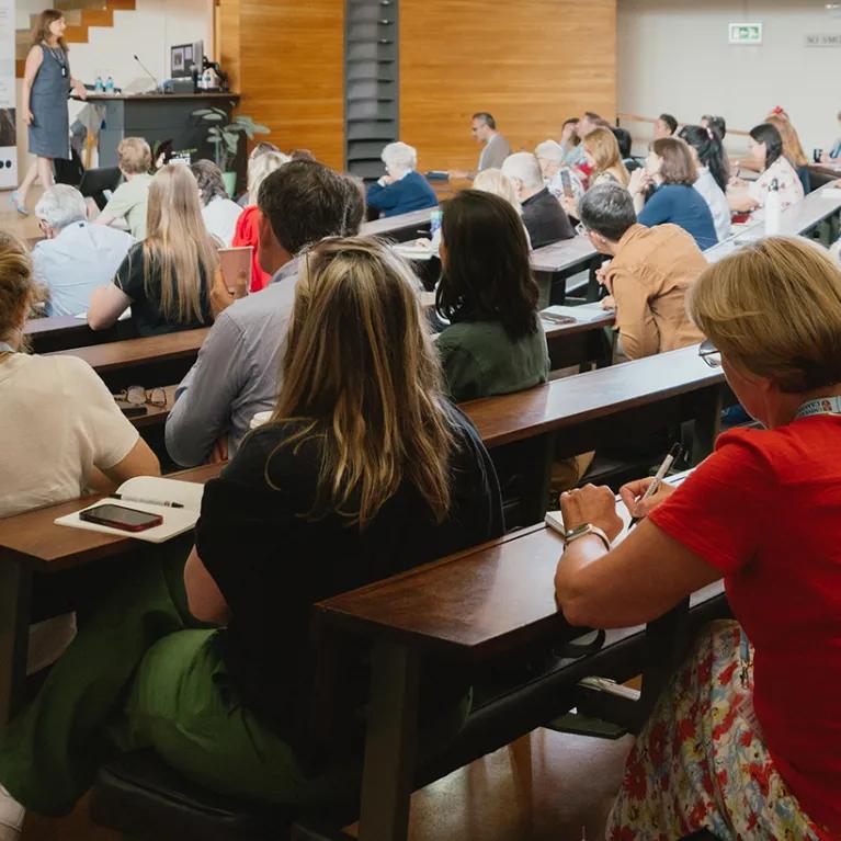 Students in a summer programme lecture.
