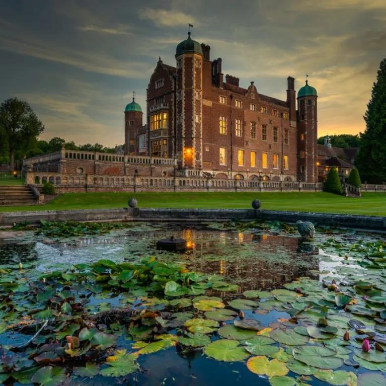 Madingley Hall Lily Pond at Sunset