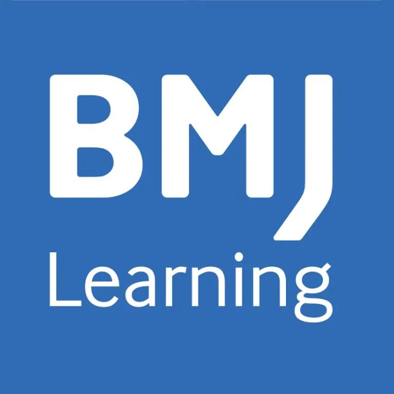 BMJ Learning logo on blue background