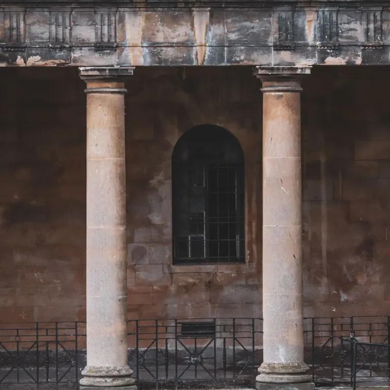 Old building with two pillars