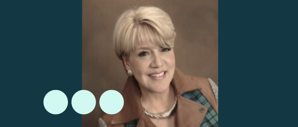 Blonde woman with short hair